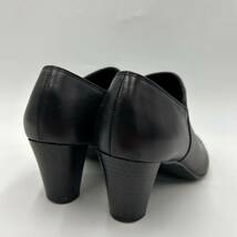 ■ 日本製 '洗礼されたデザイン' GINZA KANEMATSU 銀座かねまつ LEATHER ショート ブーツ / ブーティー 23.5cm レディース 婦人靴 BLACK_画像5