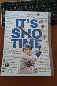 日本未発売 大谷翔平 ドジャース SHO-TIME A4サイズポスター①