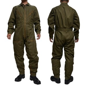 イタリア軍放出品 フライトスーツ 空軍 つなぎ 飛行服 OD 実物 パイロットスーツ ジャンプスーツ カバーオール 装備品 ミリタリー 軍物