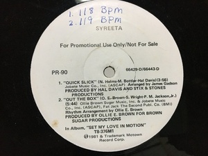 SYREETA QUICK SLICK 12inch PROMO シリータ プロモ MOTOWN