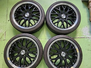  beautiful goods ( popular Loxarny black / rim polish )5.5Jx16 -inch aluminium wheel *( burr mountain )165/45R16 (YOKOHAMA ) attaching 4 pcs set goods 