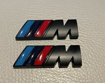 BMW Mスポーツ フロントフェンダー Mエンブレム ブラック F20F30F32F25F46E36E64E60E61E65E66E70E71E81E83E85E87E89E90E91E92_画像1