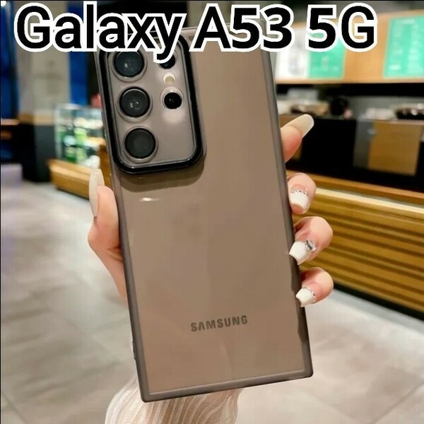Galaxy A53 5G ケース　ブラック　黒　クリアケース　レンズカバー　匿名配送