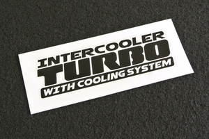 INTERCOOLER TURBO インタークーラーターボ カッティングステッカー[黒] インタークーラー付ターボ車に アルトワークス ジムニーなど