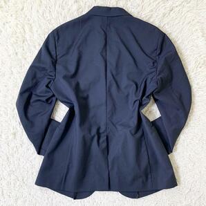 黒タグ ARMANI MILANO LINE スナップボタン 羊毛 ホップサック 春夏 テーラードジャケット 紺ブレザー ネイビー エンポリオアルマーニ XLの画像7