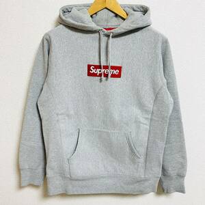 Supreme Box Logo Hooded Sweatshirt Heather Grey Red M 16aw 2016年 ヘザーグレー 赤 レッド ボックスロゴ フーデッド スウェットシャツ