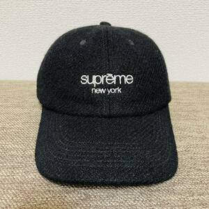 Supreme Harris Tweed Classic Logo 6-Panel Cap Black Free 21aw 2021年 ブラック ハリスツイード クラシックロゴ 6パネル キャップ