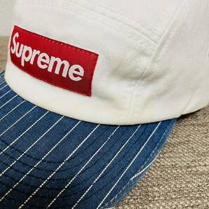 Supreme Striped Brim Camp Cap White Free 09ss 2009年 白 ホワイト ストライプ ブリム キャンプ キャップ ボックスロゴ 初期 OLD Vintageの画像8