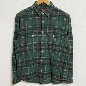 Supreme Prep Flannel Plaid Shirt Dark Green M 09aw 2009年 緑 ダークグリーン プレップ フランネル プレイド シャツ 長袖シャツ 初期