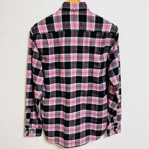 ほぼ新品 Supreme Tartan Flannel Shirt Black Pink S 15aw 2015年 黒 ブラック ピンク タータン フランネル シャツ チェック 長袖シャツの画像2