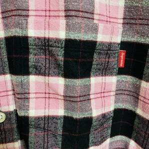 ほぼ新品 Supreme Tartan Flannel Shirt Black Pink S 15aw 2015年 黒 ブラック ピンク タータン フランネル シャツ チェック 長袖シャツの画像3