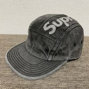 Supreme Top Logo Denim Camp Cap Black Free 19aw 2019年 黒 ブラック トップロゴ デニム キャンプ キャップ ジャガード