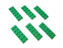 凸レゴ凸　%3795　2x6プレート（緑）　6個_画像1