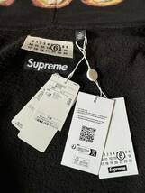 Supreme x MM6 Maison Margiela Zip Up Hooded Sweatshirt Black ブラック シュプリーム マルジェラ Sサイズ ジップアップフーディー_画像4