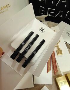  new goods unused! free shipping regular Novelty - new goods CHANEL black hairpin with logo [3 pcs set ] only hair clip Novelty . Chanel 