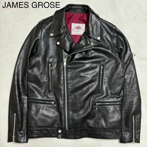 極美品 JAMES GROSE ニューマニラ レザージャケット ホース 38