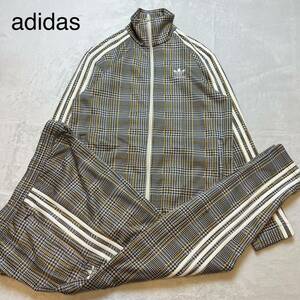 【海外限定】adidas アディダス ジャージ上下 セットアップ 千鳥格子 タータンチェック