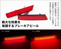 【送料無料】LEDリフレクター Ftype 【タント タントカスタム L375S L385S H19.12～H25.9】 レッド 左右2個セット_画像3