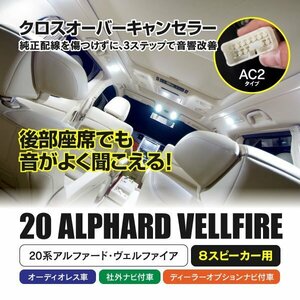 【ネコポス送料無料】クロスオーバーキャンセラー AC2 20系 アルファード ヴェルファイア ルーフからの音をカット ８スピーカー車対応