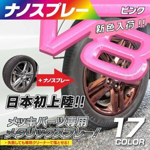 【送料無料】SALE ナノスプレー 【ピンク専用ページ】 メッキパーツ専用 メタリックスプレー 専用クリーナー付き 塗装 塗料 DIY 外装