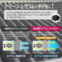 【送料無料】エアコンフィルター エアフィルター スズキ ワゴンR MH23 95861-82K00（標準） 活性炭入り 脱臭 PM2.5_画像4