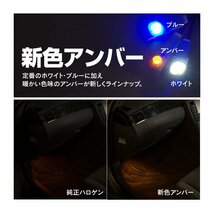 【ネコポス限定送料無料】LEDインナーランプ 3chip LEDラ イト フットライト コンソール グローブボックス ホワイト / 白 6個_画像5