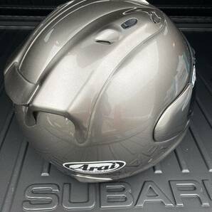 程度上 Arai アライ MZ レオングレー Mサイズ スモークシールド付き ジェットヘルメットの画像3