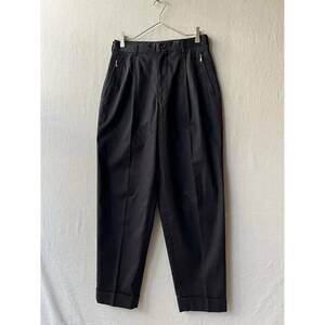 AD1994 COMME des GARCONS HOMME スラックス / S ブラック コットン ジップポケット ツータック アーカイブ 田中オム P4-03018+61606