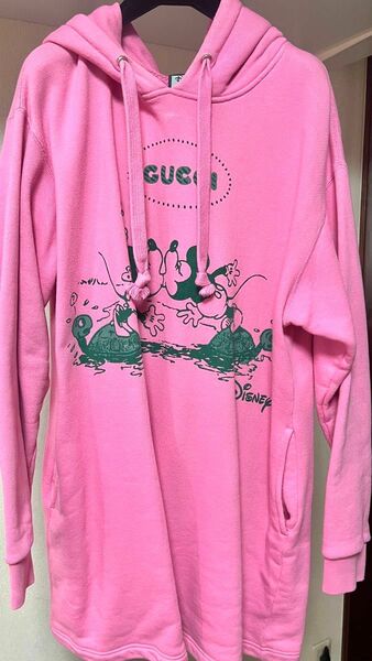 GUCCI Disneyコラボ　スウェット　ピンクワンピース　XS