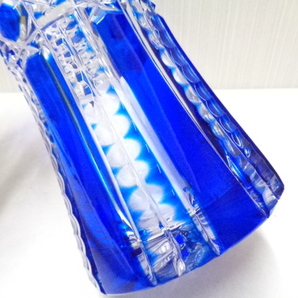 【未使用品】 BOHEMIA ボヘミアガラス クリスタル 切子 花瓶 ケース入りの画像6