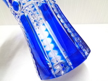【未使用品】 BOHEMIA ボヘミアガラス クリスタル 切子 花瓶 ケース入り_画像6