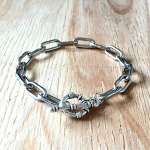 美品 BEAMS Silver Chain Bracelet ビームス シルバーチェーンブレスレット オーバルチェーン アクセサリー 腕輪 インディアンジュエリー