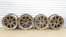 ワタナベBタイプ ホイール　14インチ　4穴　6J×2本(OF約22)　/　7Ｊ×2本(OF約8)　PCD120　ハブ径70mm　4本セット　旧車　当時物_画像1