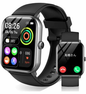 Bluetooth5.3 通話機能付き 腕時計 スマートウォッチ iPhone対応 アンドロイド対応 活動量計 スポーツウォッチ 多種類運動モードピンク
