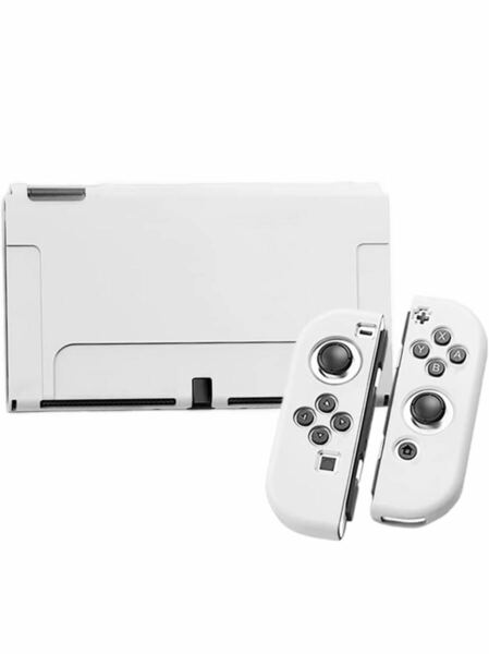 Switch OLED 有機ELコントローラー TPU 耐衝撃 アクセサリー (ホワイト)