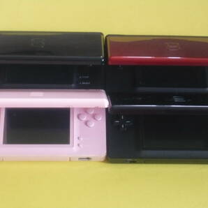 中古 ニンテンドーDS Lite 本体  ジャンク ４台セット  任天堂   ACアダプター付き  ジェットブラック ノーブルピンクの画像2