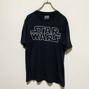 アメリカ古着　STAR WARS スターウォーズ　ロゴプリント　半袖　Tシャツ　Mサイズ　ダークグレー　【I61】