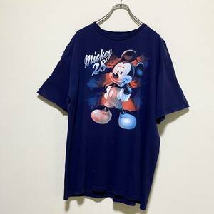 アメリカ古着　Disney　ミッキーマウス　半袖　Tシャツ　ディズニー　XLサイズ　コットン　【I66】