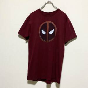 アメリカ古着　デッドプール　半袖　Tシャツ　映画　MARVEL　マーベル　プリント　Mサイズ　【I187】