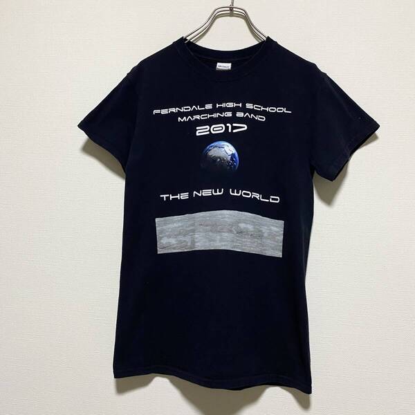 アメリカ古着 マーチングバンド 半袖 Tシャツ 両面プリント クルーネック Sサイズ コットン 【I192】