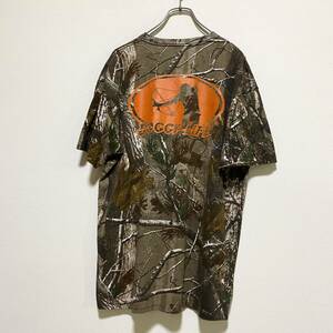 アメリカ古着　リアルツリー　半袖　Tシャツ　BOGGY LIFE　総柄　プリント　XLサイズ　コットン　【I214】