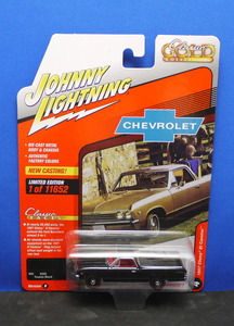 1/64 Johnny Lightning 1967 Chevy L kami-no блеск черный Chevy El Camino *