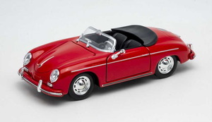 1/24 WELLY Porsche 356A Porsche Speedster ( с откидным верхом ) красный *