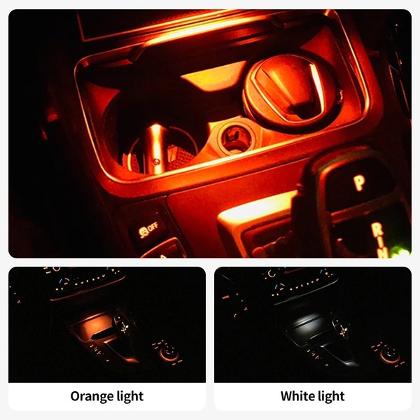 送料無料！ F30 F32 bmw 3 シリーズ 内部雰囲気 装飾ランプ 中央制御アームレストボックス照明 オレンジ　白　ライト