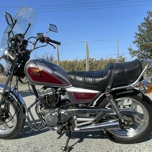 ホンダ250T LAカスタム 書付き実働 低走行 ジャメリカン レブルのご先祖？ ホークバブ仕様にも 純正スクリーン egガード付き mc07の画像4