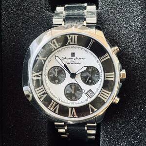 1 jpy ~ selling out Slvatore Marra wristwatch SM15104-1 chronograph self-winding watch AUTOMATIC Date silver including in a package un- possible [L0571]