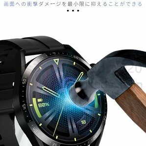 HUAWEI WATCH GT 3/GT 3 PRO/GT 2e/GT 2 46mm用 43mm用 42mm用全画面保護 強化ガラス保護フィルム/液晶保護シートフィルム画面保護衝撃吸収の画像5