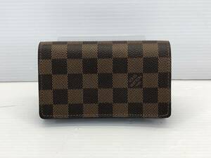 ◆LOUIS VUITTON ルイヴィトン ポルトフォイユ トレゾール N61736 CA0075 ダミエ 訳あり◆