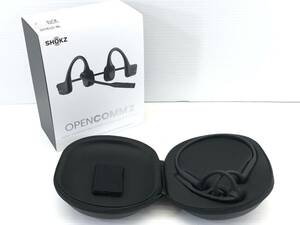 ■SHOKZ OPENCOMM2 骨伝導ヘッドセット Bluetooth ワイヤレス ケース付き 美品■