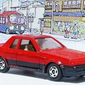 日本製 トミカ 1/60 1982 日産 パルサー クーペ エクサ N12 初代 赤 現状品 No 22 送料無料の画像2